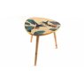 Birds of Paradise Bamboo Side Table