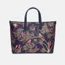 Sara Miller Smokey Blue Birds Medium Tote Bag