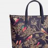 Sara Miller Smokey Blue Birds Medium Tote Bag