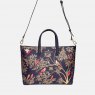 Sara Miller Smokey Blue Birds Medium Tote Bag