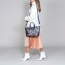 Sara Miller Smokey Blue Birds Medium Tote Bag