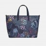 Sara Miller Midnight Leopard Medium Tote Bag