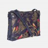 Sara Miller Smokey Blue Birds Zip Crossbody