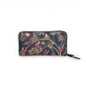 Sara Miller Smokey Blue Birds Large Zip Purse