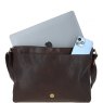 Ashwood David Large Leather Messenger Bag - Brown