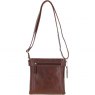 Ashwood Two Section Zip Top Leather Crossbody Bag Chestnut