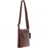 Ashwood Two Section Zip Top Leather Crossbody Bag Chestnut