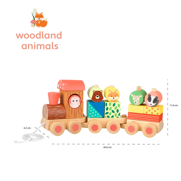 Orange Tree Toys Woodland Animal Puzzle Train