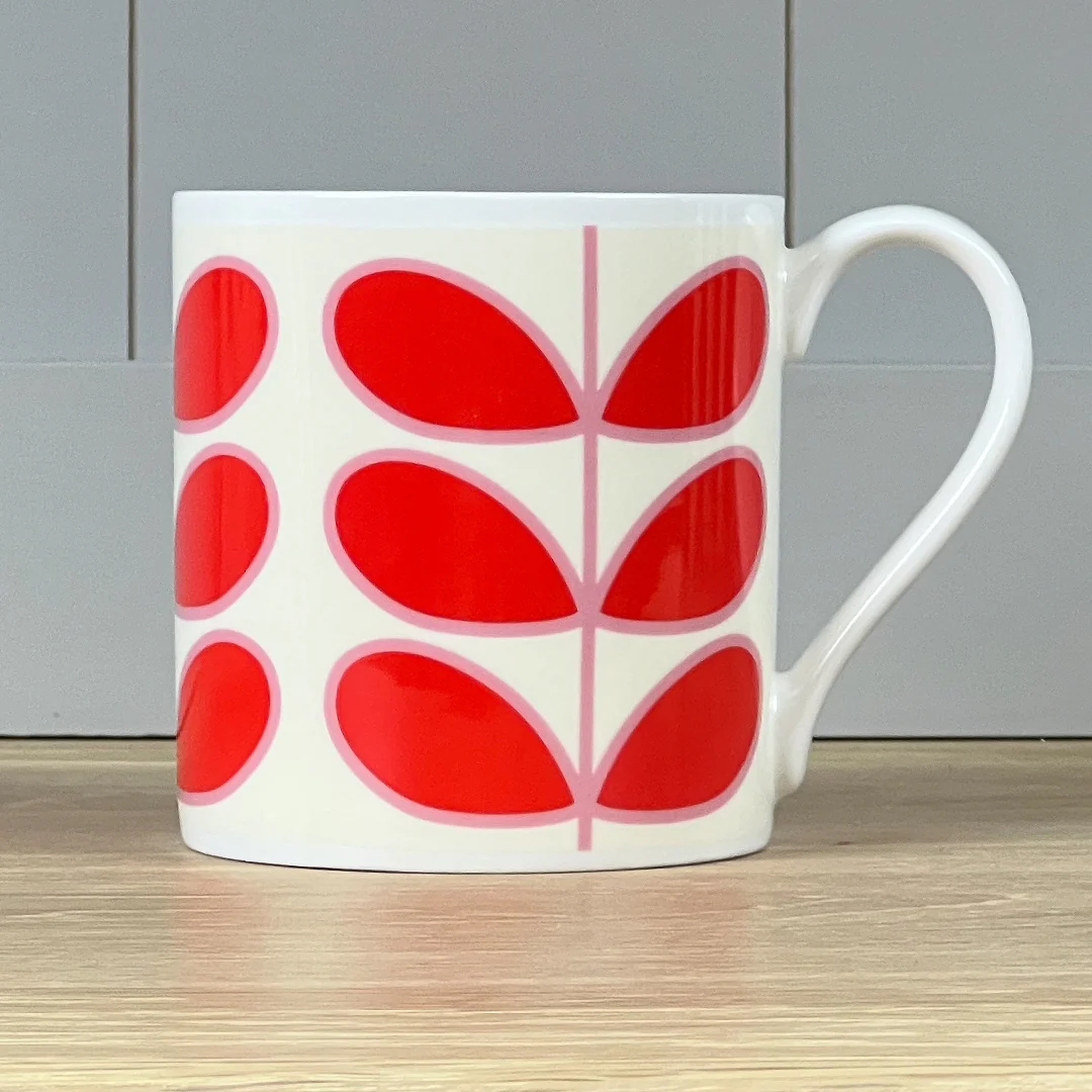 Orla Kiely Linear Stem Red Mug