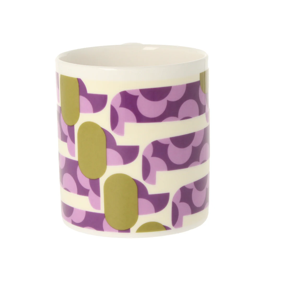 Orla Kiely Dog Show Purple & Olive Mug