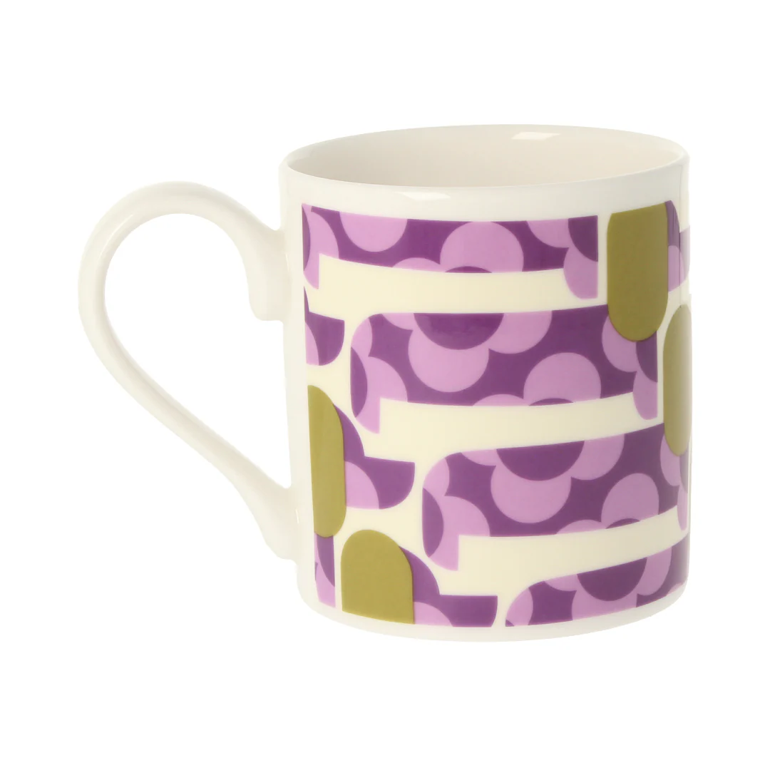 Orla Kiely Dog Show Purple & Olive Mug