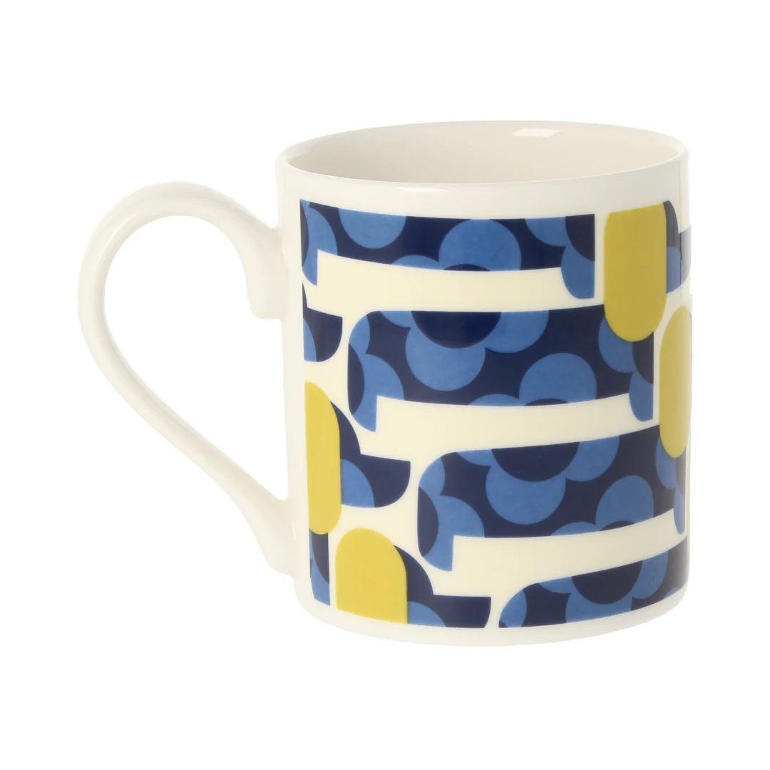 Orla Kiely Dog Show Blue & Sage Mug