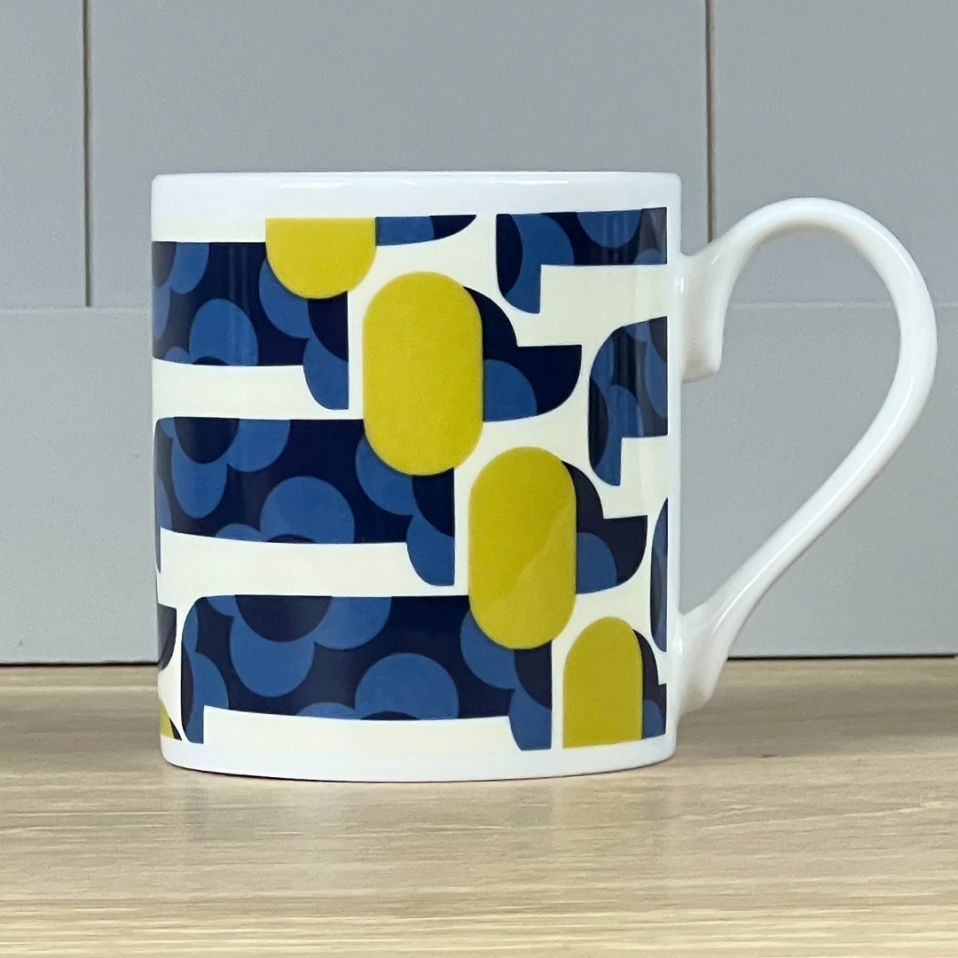 Orla Kiely Dog Show Blue & Sage Mug