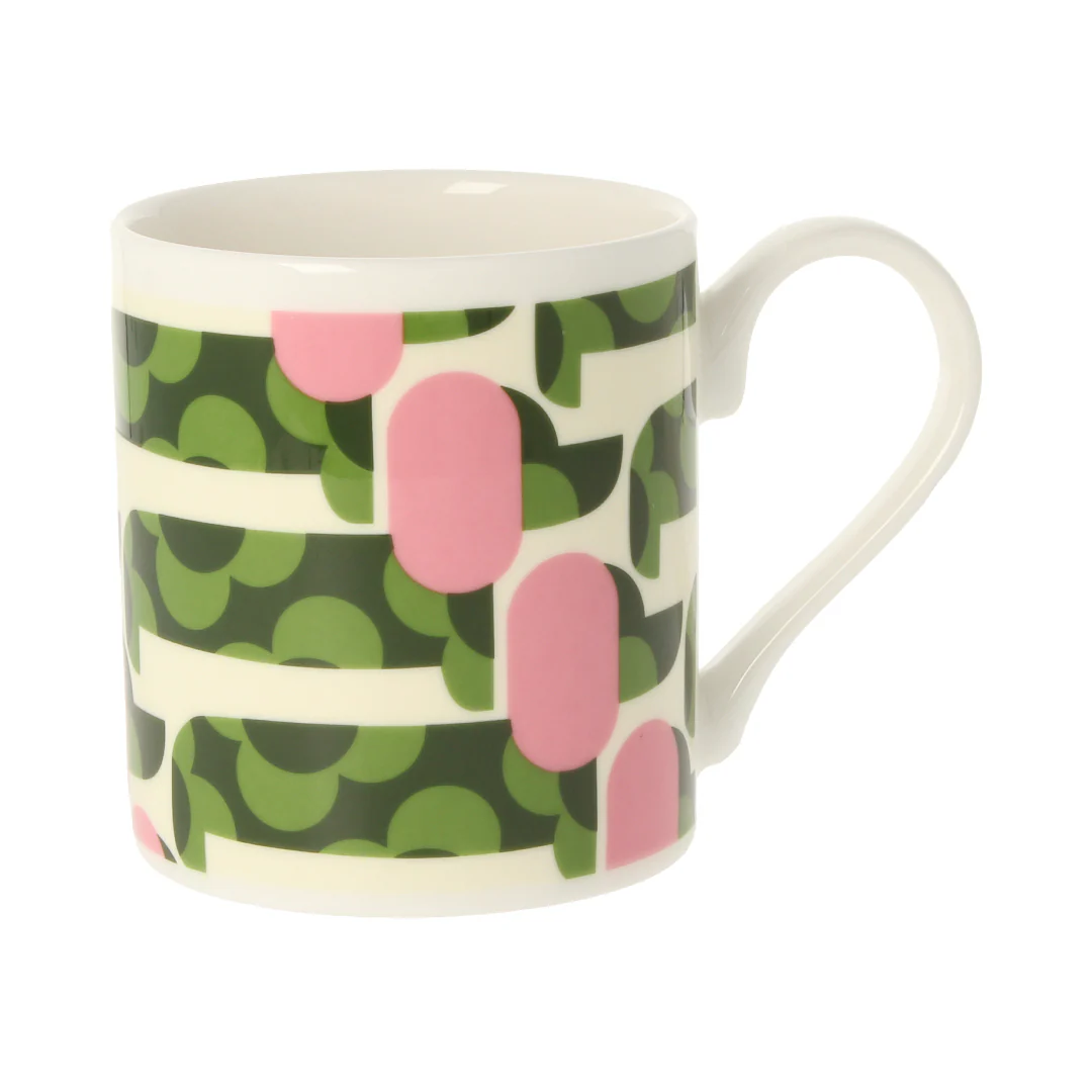 Orla Kiely Dog Show Pink & Green Mug