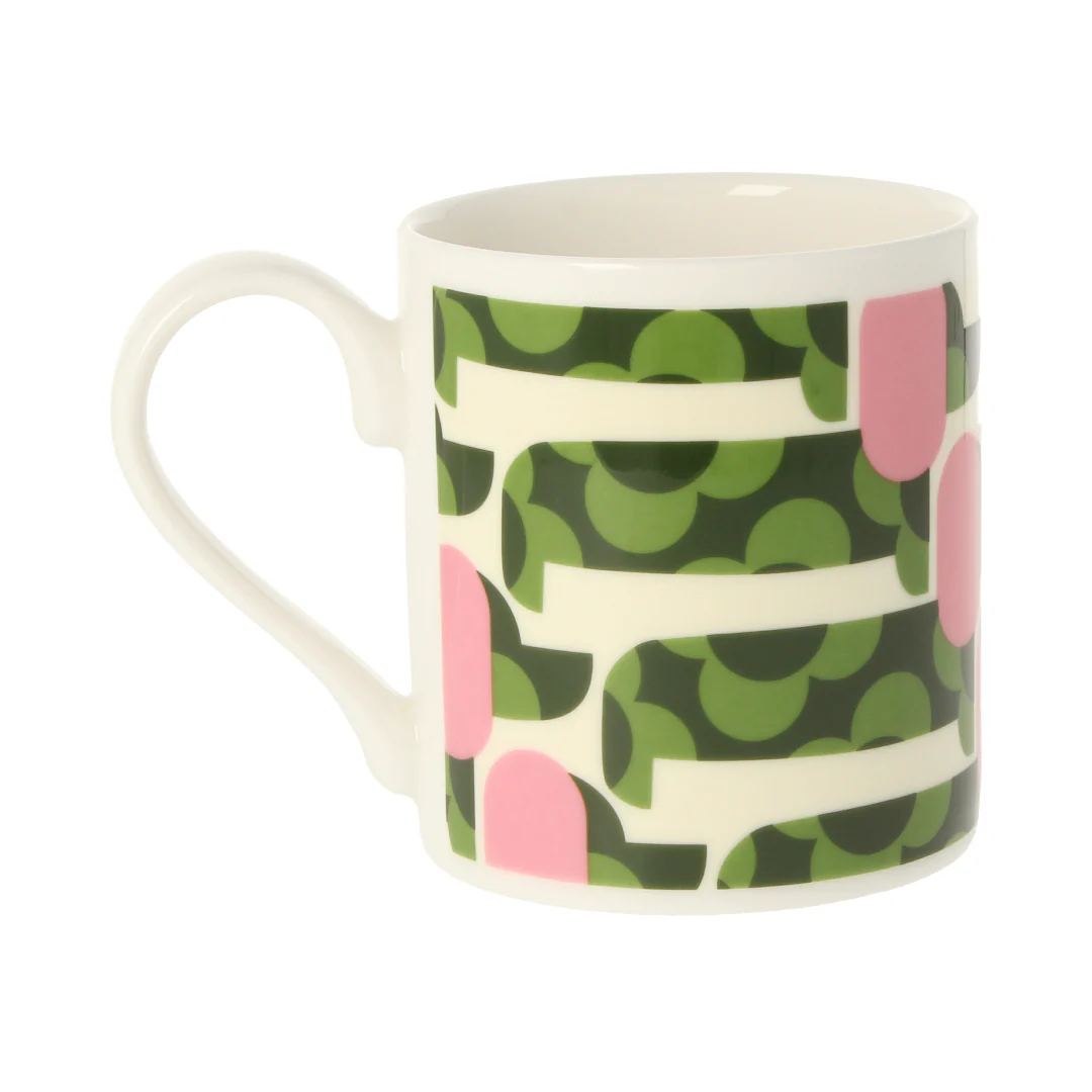 Orla Kiely Dog Show Pink & Green Mug