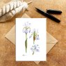 Wildlife by Mouse Pale Blue Miniature Iris Card