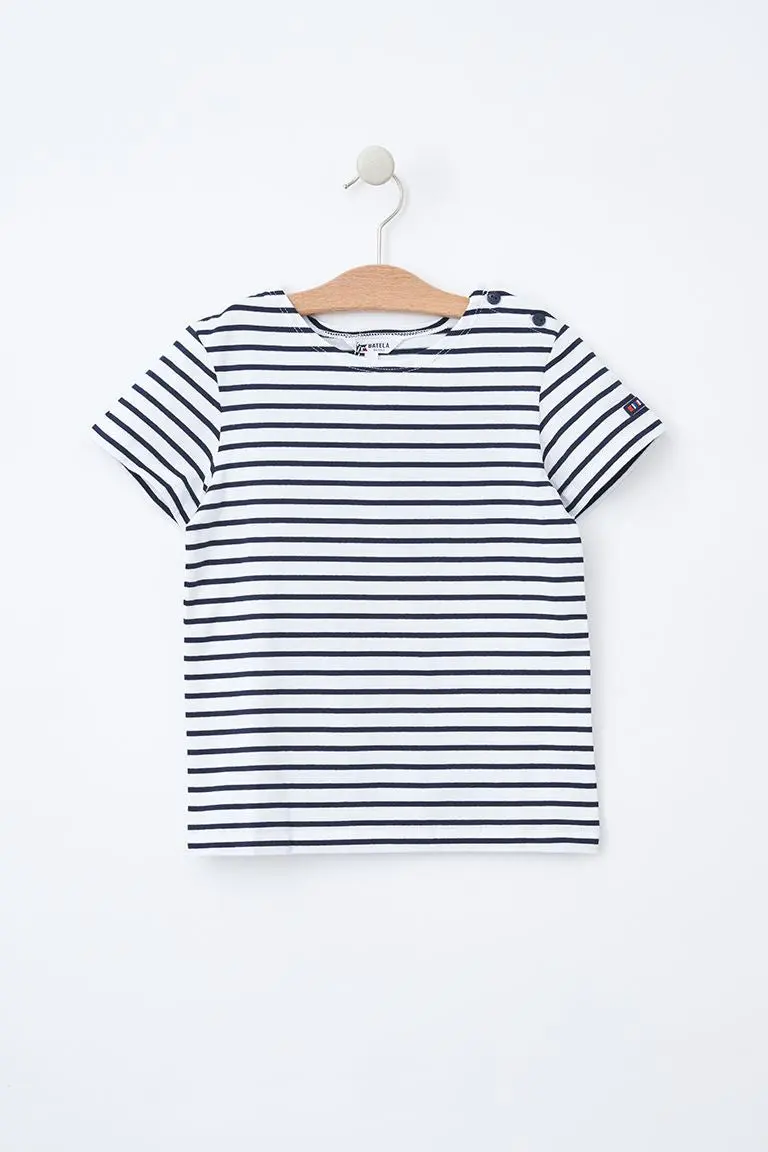 Batela Short Sleeve Navy Striped T-Shirt