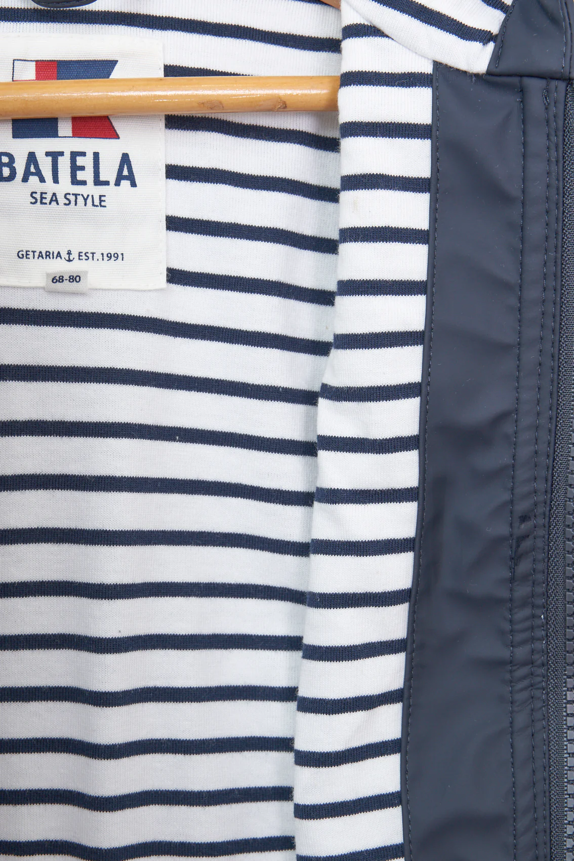 Batela Rain Jacket - Navy with Seagull Print 12-18months