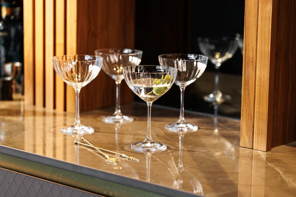 Mikasa Treviso Crystal Coupe Glasses Set of 4