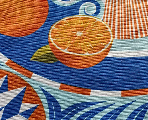 Printer Johnson Orange Bowl Tea Towel