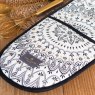 Sara Miller Artisanne Noir Mandala Double Oven Gloves