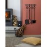 Garden Trading Fireside Tools with Wall Rack Set of 4 - Black Iron