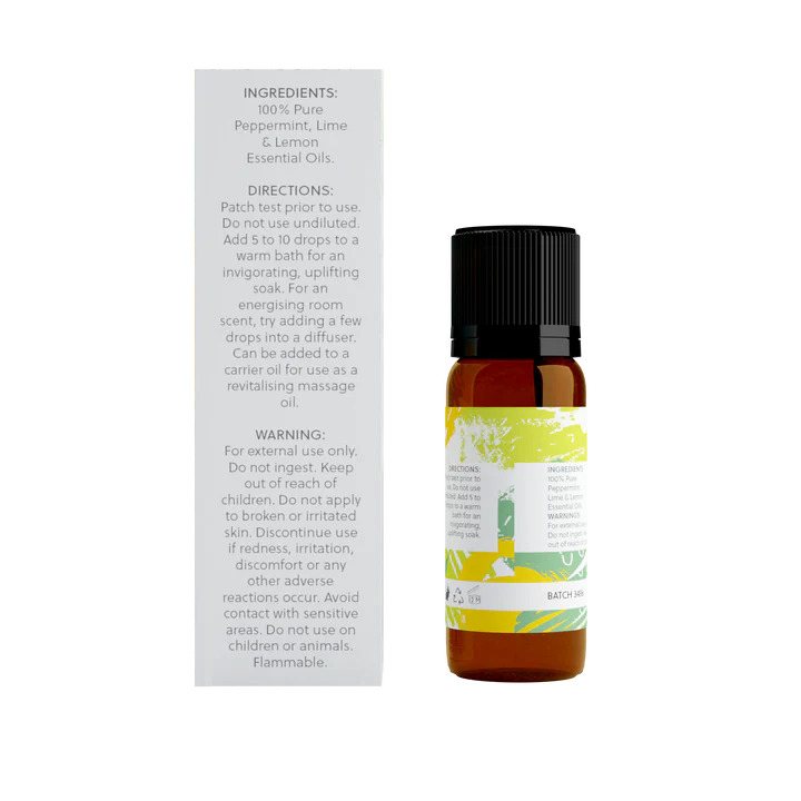 WellbeingMe Energise Essential Oil Peppermint, Lime & Lemon 10ml