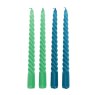 Rex London Twisted Candles Green & Blue Pk/4