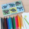 Rex London 36 Colouring Pencils In A Tin Prehistoric Land