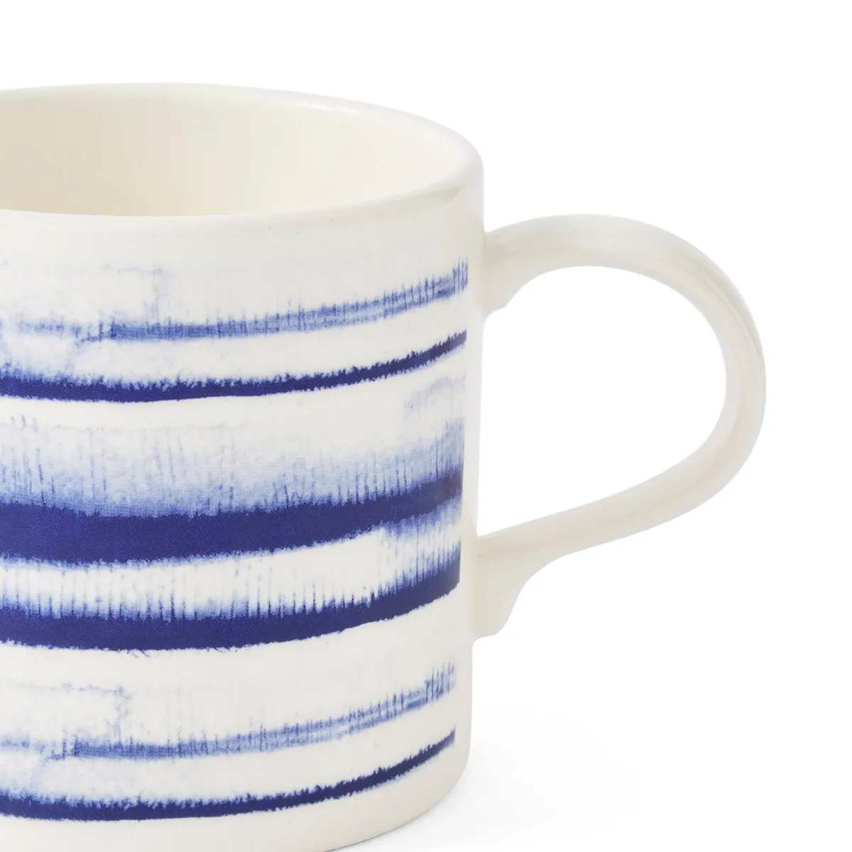 Mug Meirion Horizontal Blue & White Stripes Mug