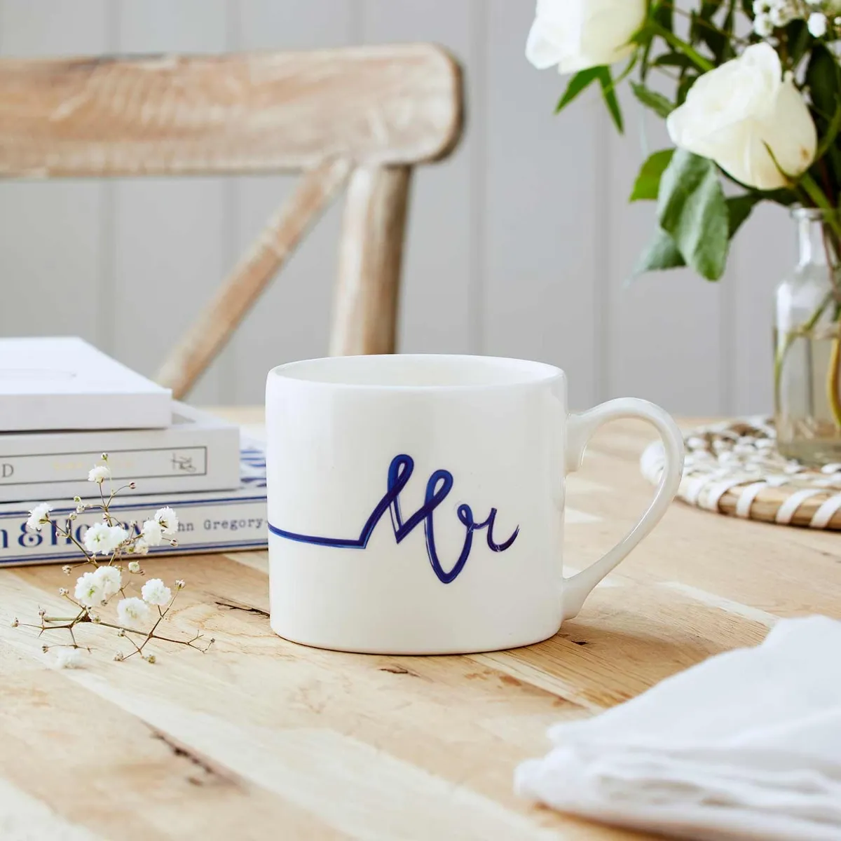 Mug Meirion Mr Mug - Blue & White