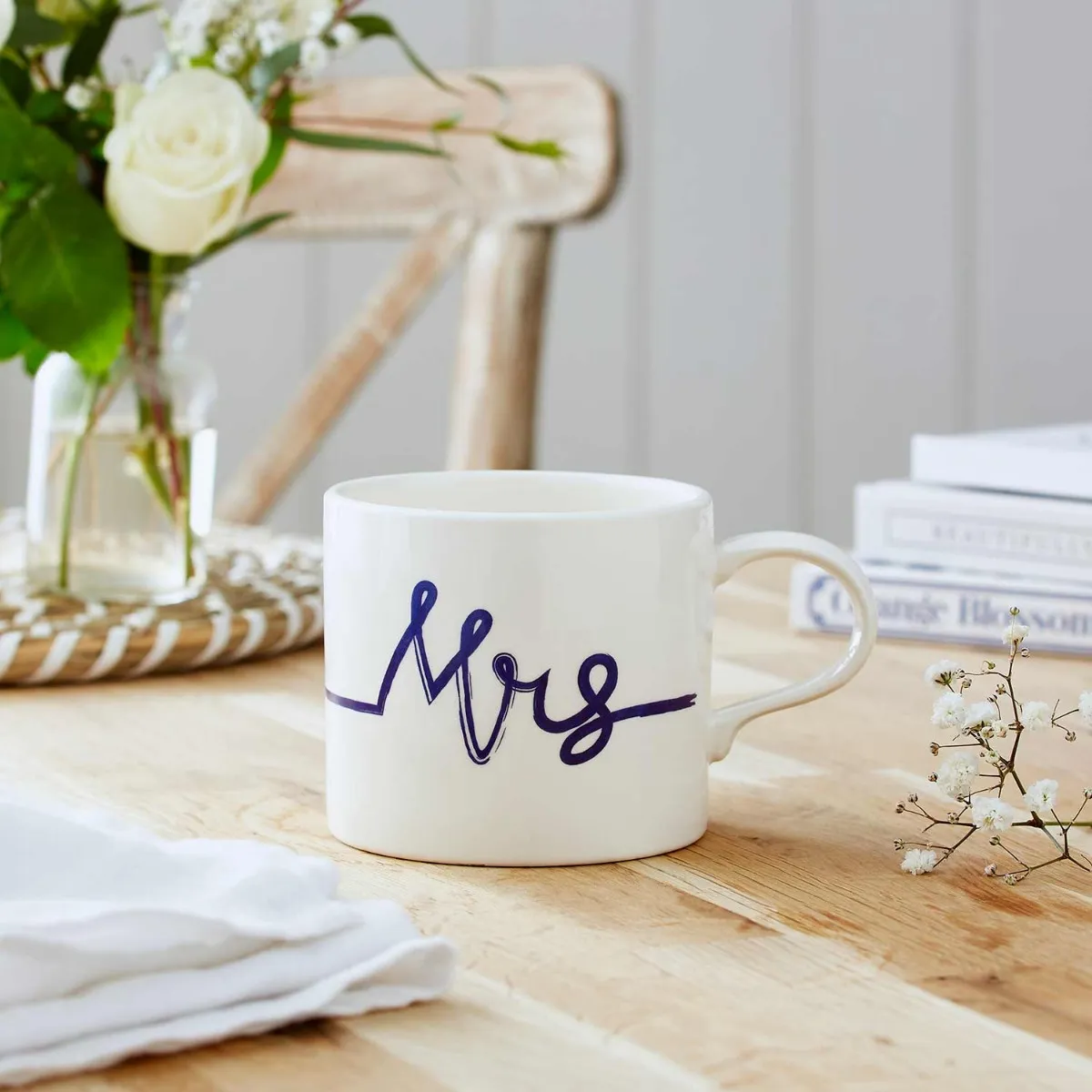 Mug Meirion Mrs Mug - Blue & White