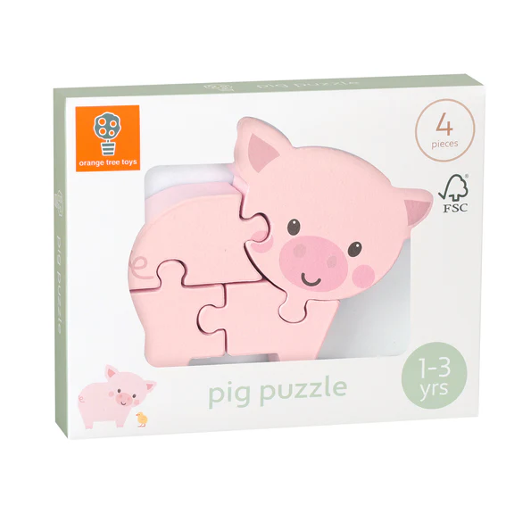 Orange Tree Toys Pig Wooden Puzzle