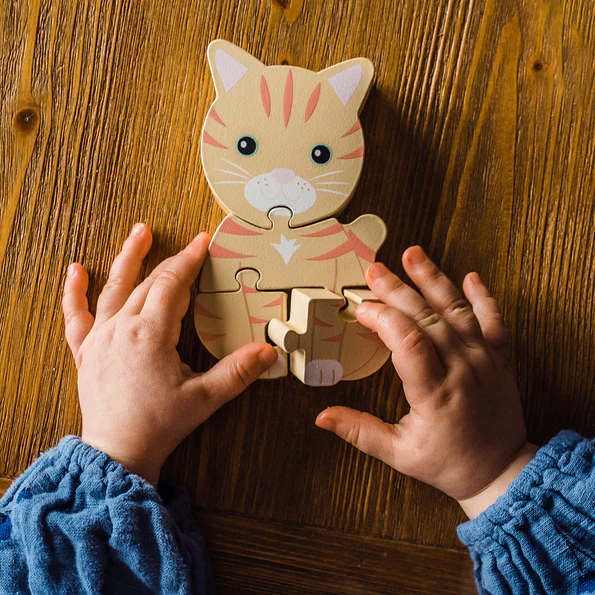 Orange Tree Toys Cat Wooden Puzzle