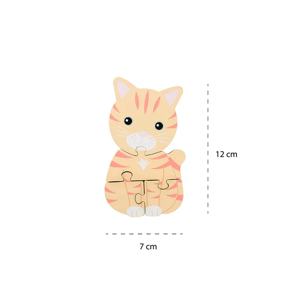 Orange Tree Toys Cat Wooden Puzzle