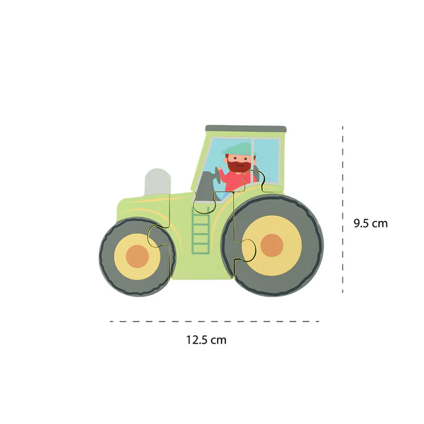 Orange Tree Toys Tractor Wooden Puzzle