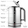 Dualit Classic Kettle | Polished Stainless Steel with Black Trim