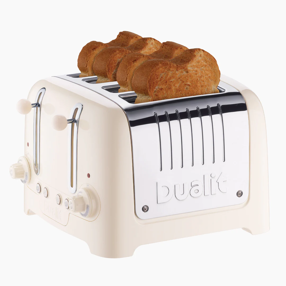 Dualit 4 Slice Lite Toaster | Canvas White