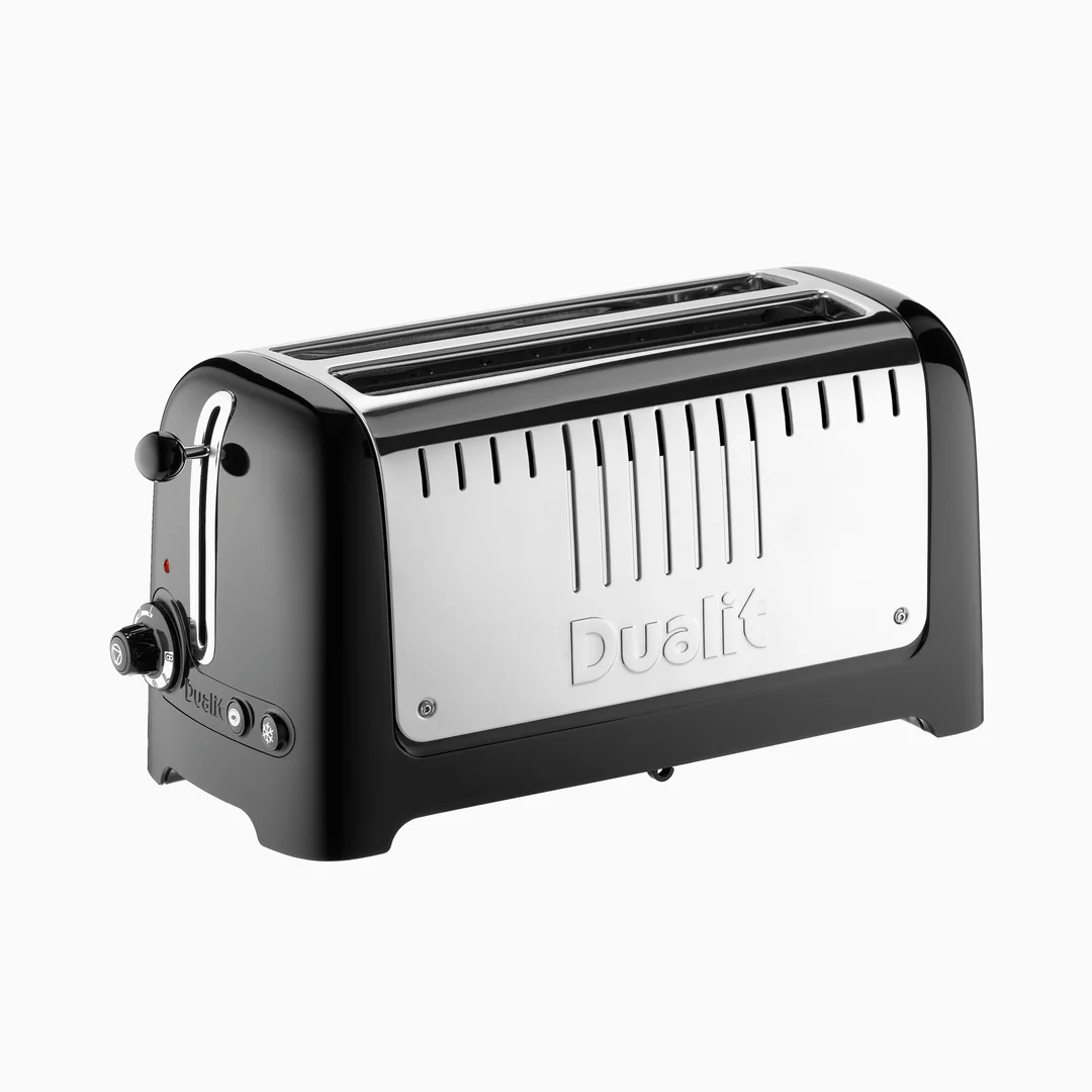 Dualit 4 Slice Long Slot Lite Toaster | Gloss Black