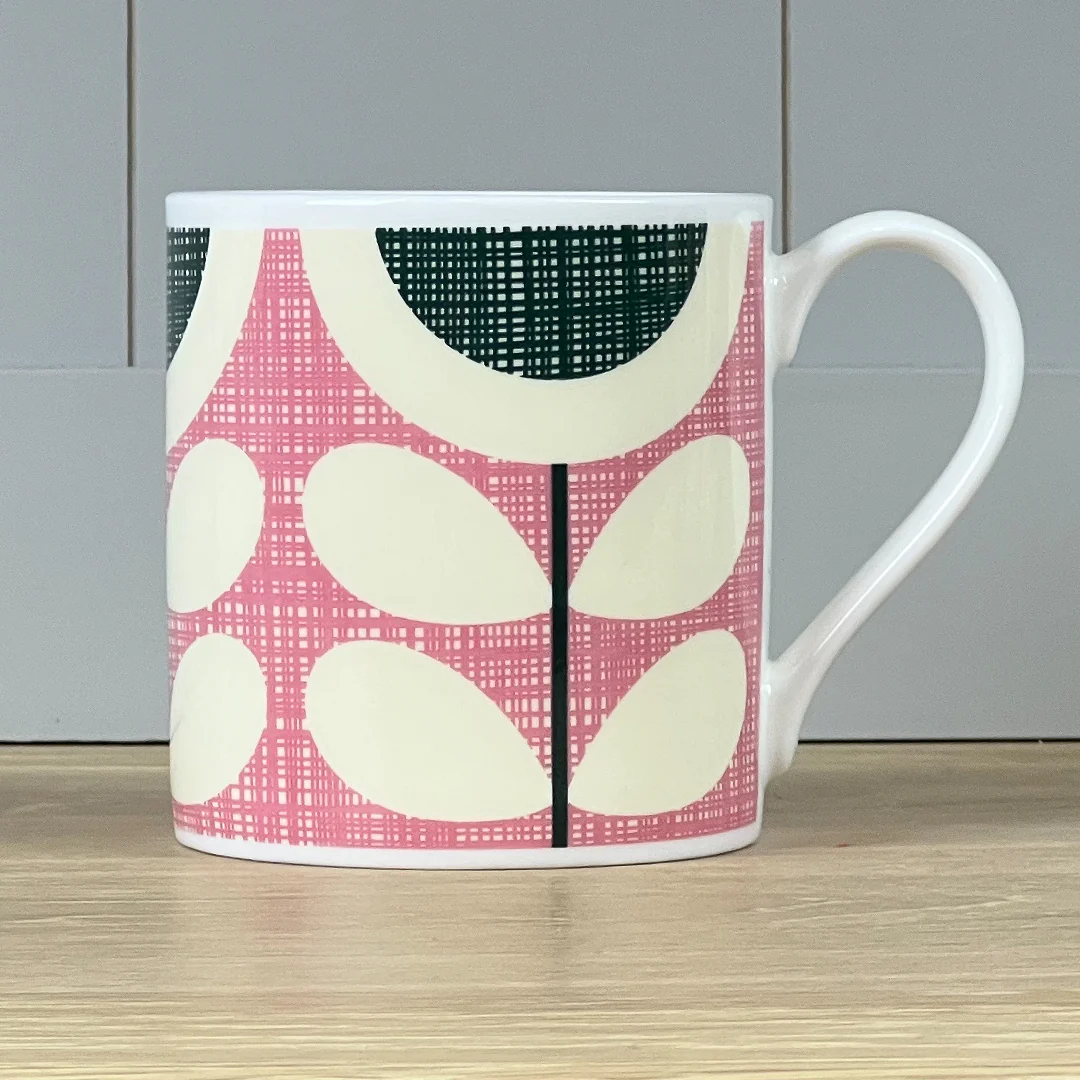 Orla Kiely Scribble Sunflower Pink Quite Big Mug