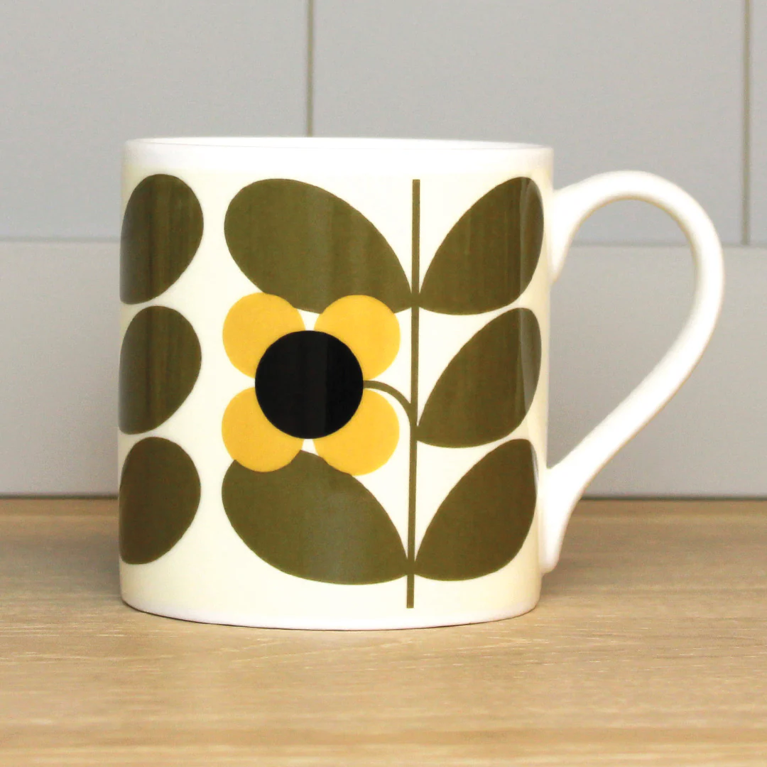 Orla Kiely Stem Bloom Quite Big Yellow Mug