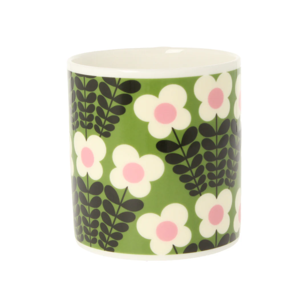 Orla Kiely Bunch Of Stems Green Quite Big Mug