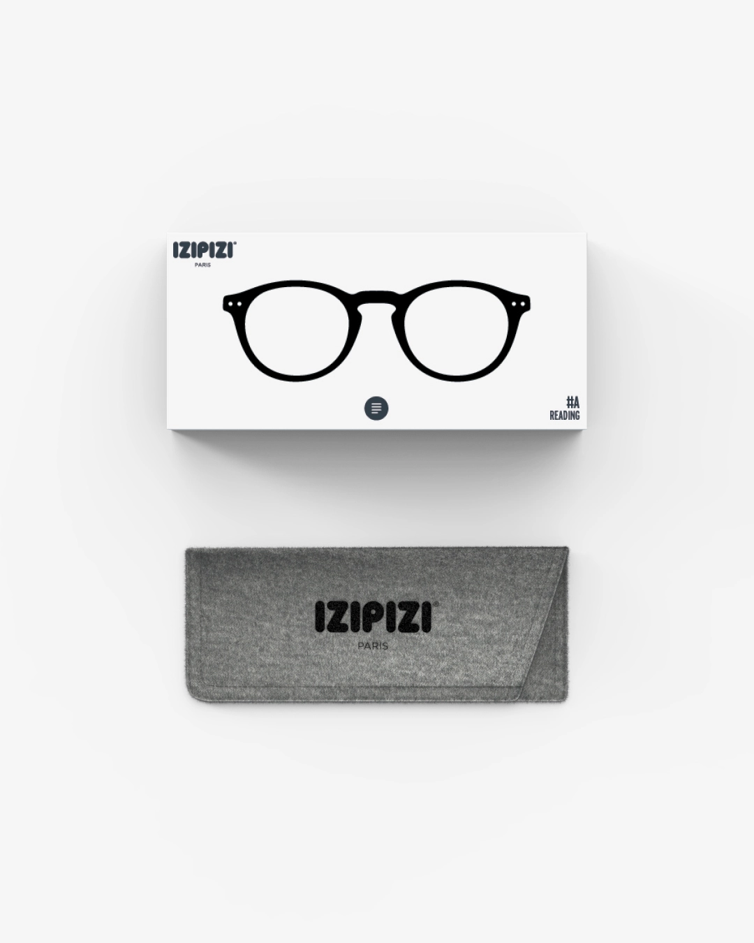 IZIPIZI #A Black Reading Glasses +2.0