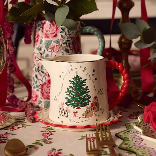 Cath Kidston Christmas Gravy Jug & Saucer 550ml