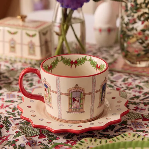 Cath Kidston Christmas Teacup & Saucer