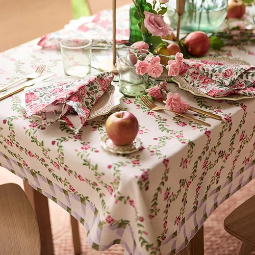 Cath Kidston Dolly Rose Tablecloth 200x130cm