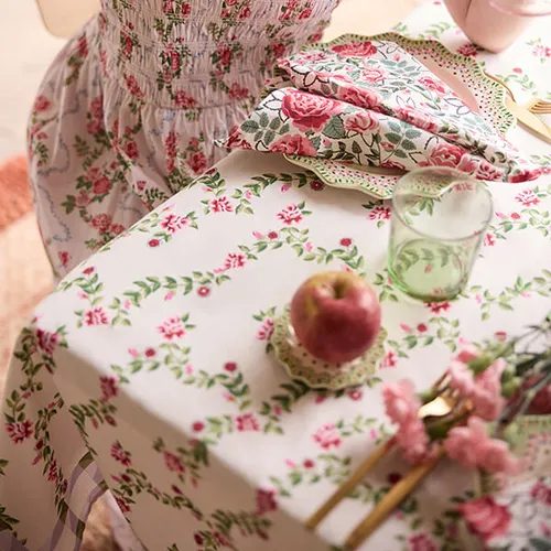 Cath Kidston Dolly Rose Tablecloth 200x130cm