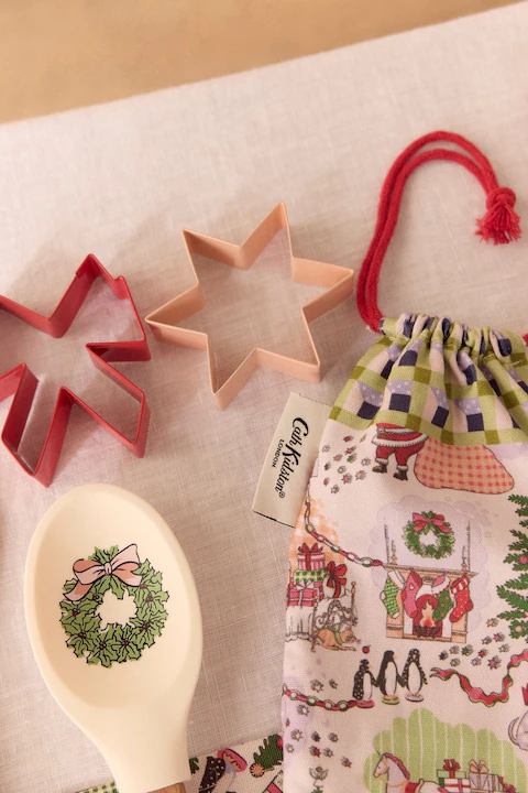 Cath Kidston Christmas Cookie Cutters in Bag