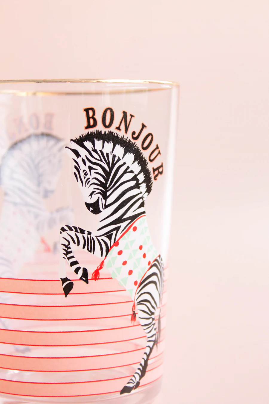 Yvonne Ellen Zebra Hi Ball Glass