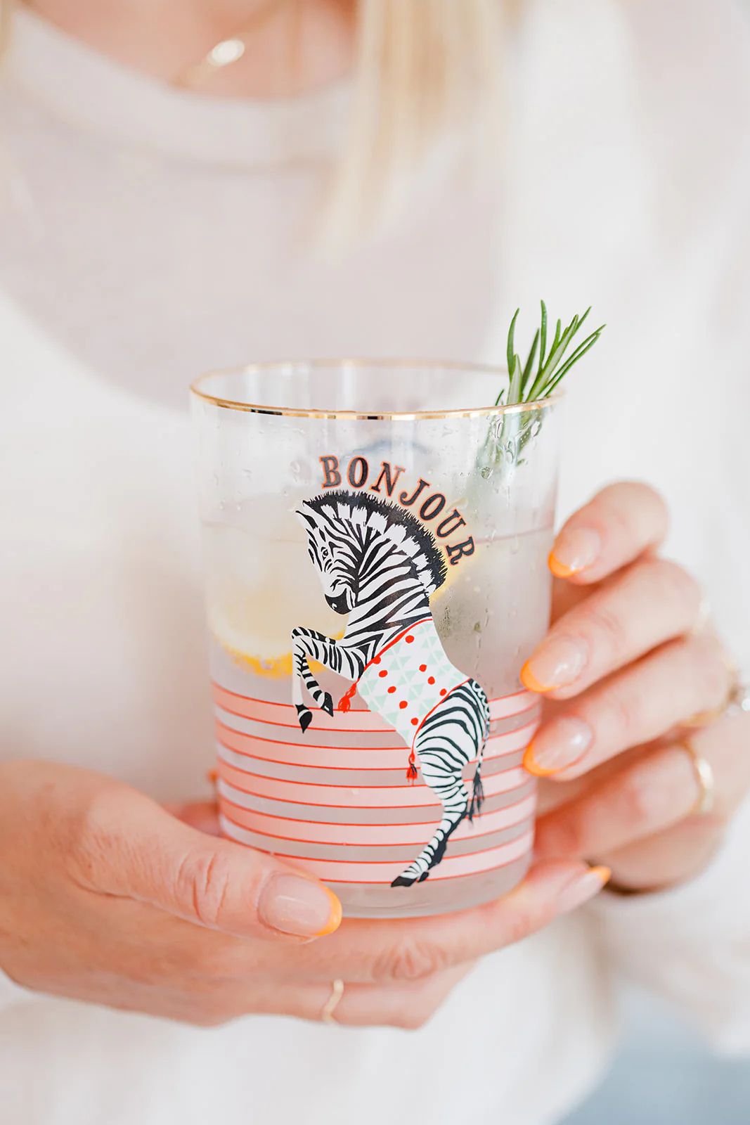 Yvonne Ellen Zebra Hi Ball Glass